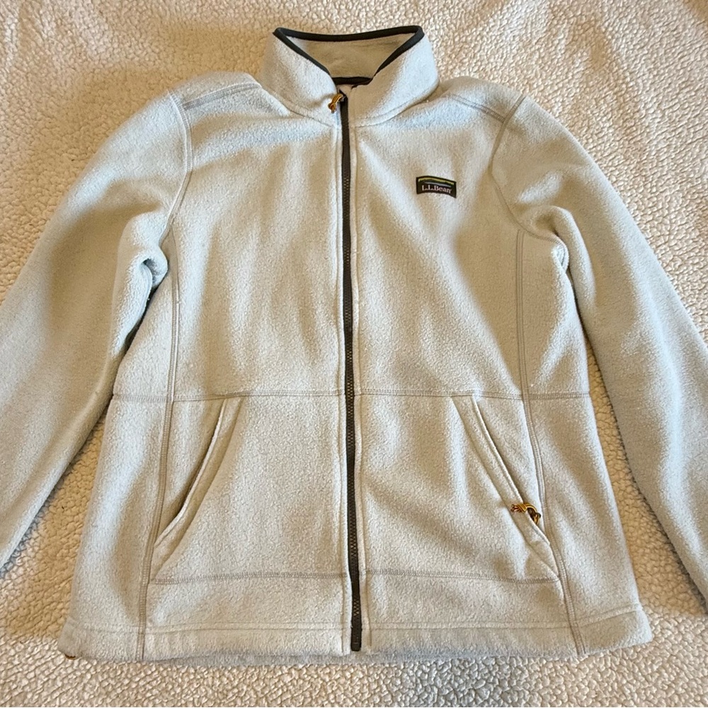 L.L. Bean Cream Fleece Jacket
